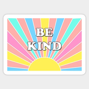 Be Kind Pastel Sunburst Sticker